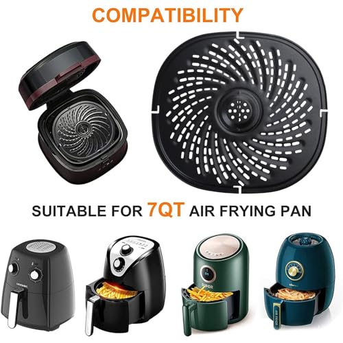 Luftfritteuse Grillplatte Multifunktionskorb Kohlenstoffstahl Material Air Fryer Ersatzteil für perfekt gekochte Mahlzeiten Air Fryer Korb – Bild 3