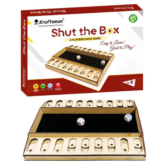 See full amazon price history chart for Kraftsman Wooden Shut The Box Game | 2 Players Game Kraftsman Wooden Shut The Box Game | 2 Players Game (B0CLJWB667) Amazon Price History, Amazon Price Tracker