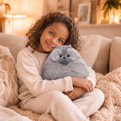 Image of Winsterch Cat Plush Stuffed Animal Toy, 10-Inch Gray Stuffed Cat for Girls
