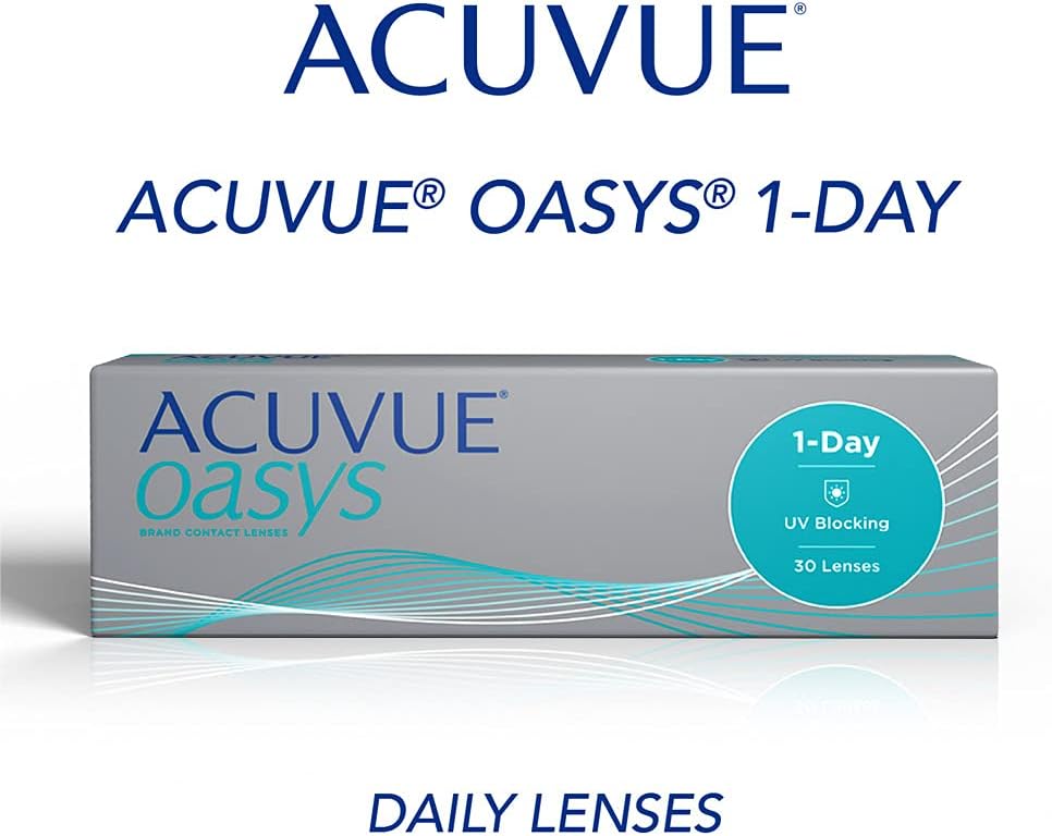 ACUVUE - Oasys 1-Day Daily Disposable Contact Lenses (-4.25, Clear, Pack of 30 lenses) | From Johnson&Johnson