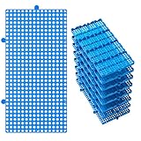 8 Packs Lightweight Plastic Pallets for Basement Storage, 23.6' x 11.8' x 1.18' Small Stage Platform for Garage, Attic Flooring-Blue