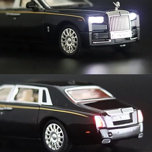 Miniatura 5 de EROCK 132 Rolls-Royce Phantom Model Car auto de juguete de aleación de zinc con sonido y luz para regalo para niños y niñas colección de entusiastas