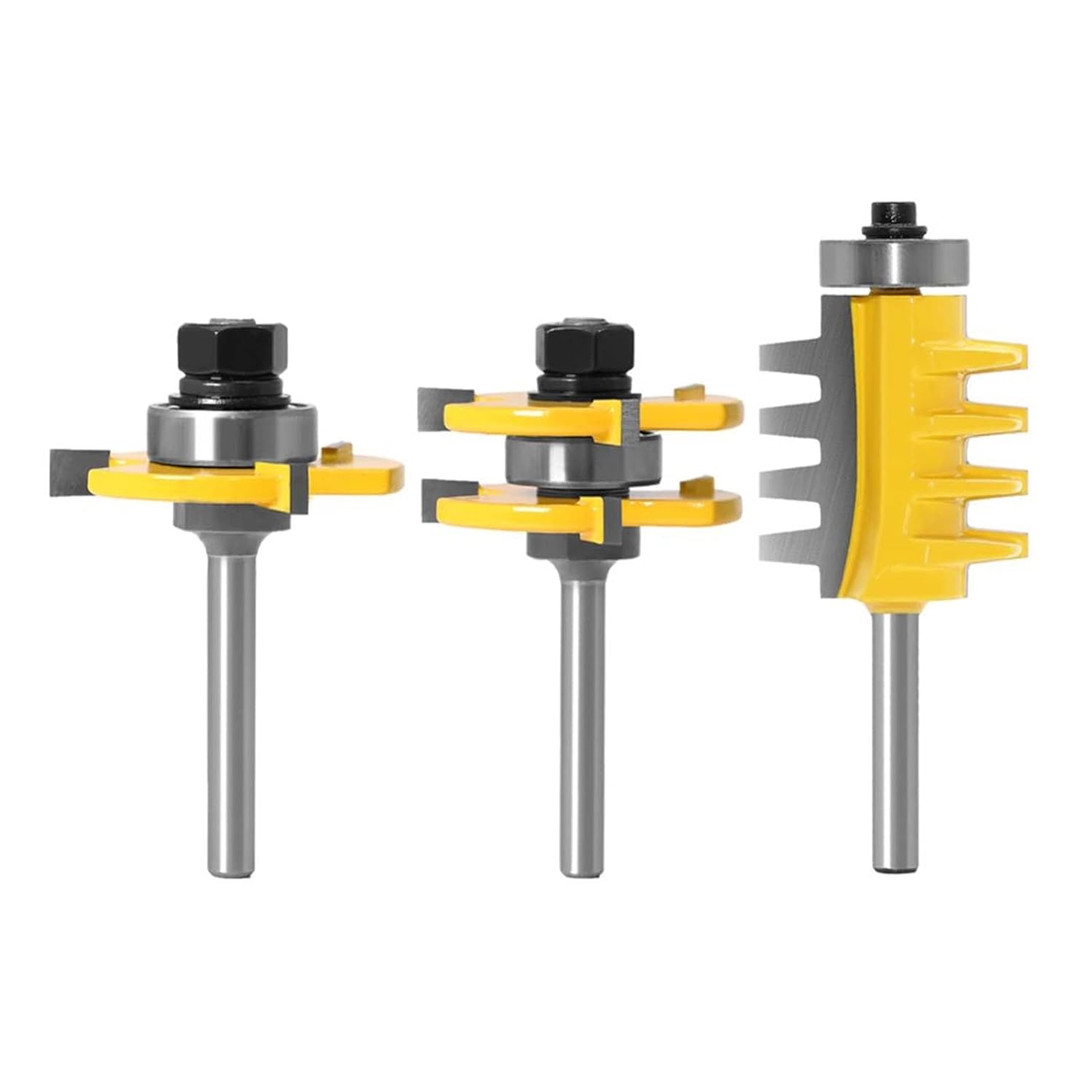 ハードウェアフライスカッター 溝Tスロットミリングカッターが付いている木工ツールのための6 mm 1/4インチシャンクジョイントのセ