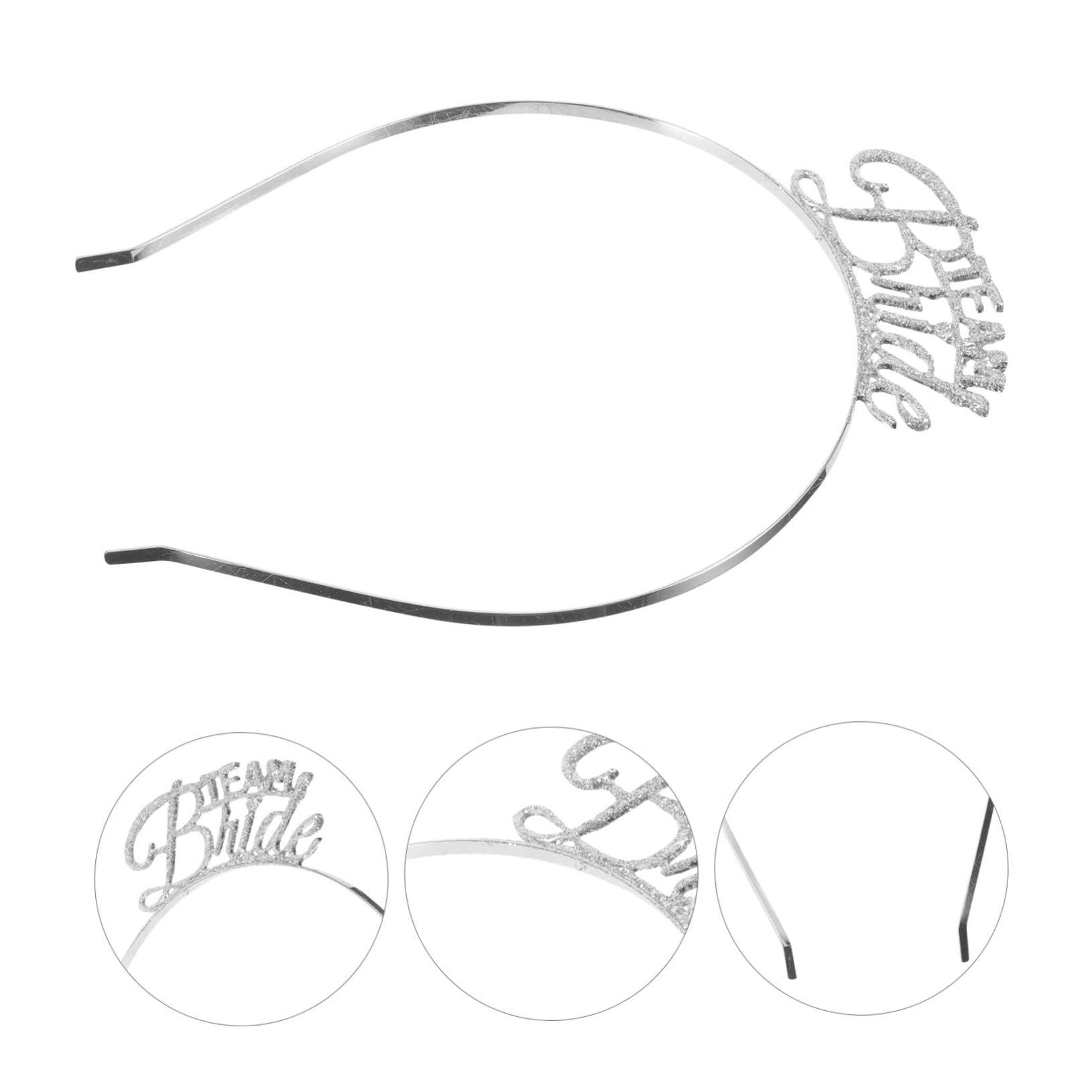 3 Set Di Cerchietti Per Da Sposa Per Addio Al Nubilato Decorazioni in Argento Cerchietti Per Da Donna Accessori Per Da Festa 3 Pezzi*3