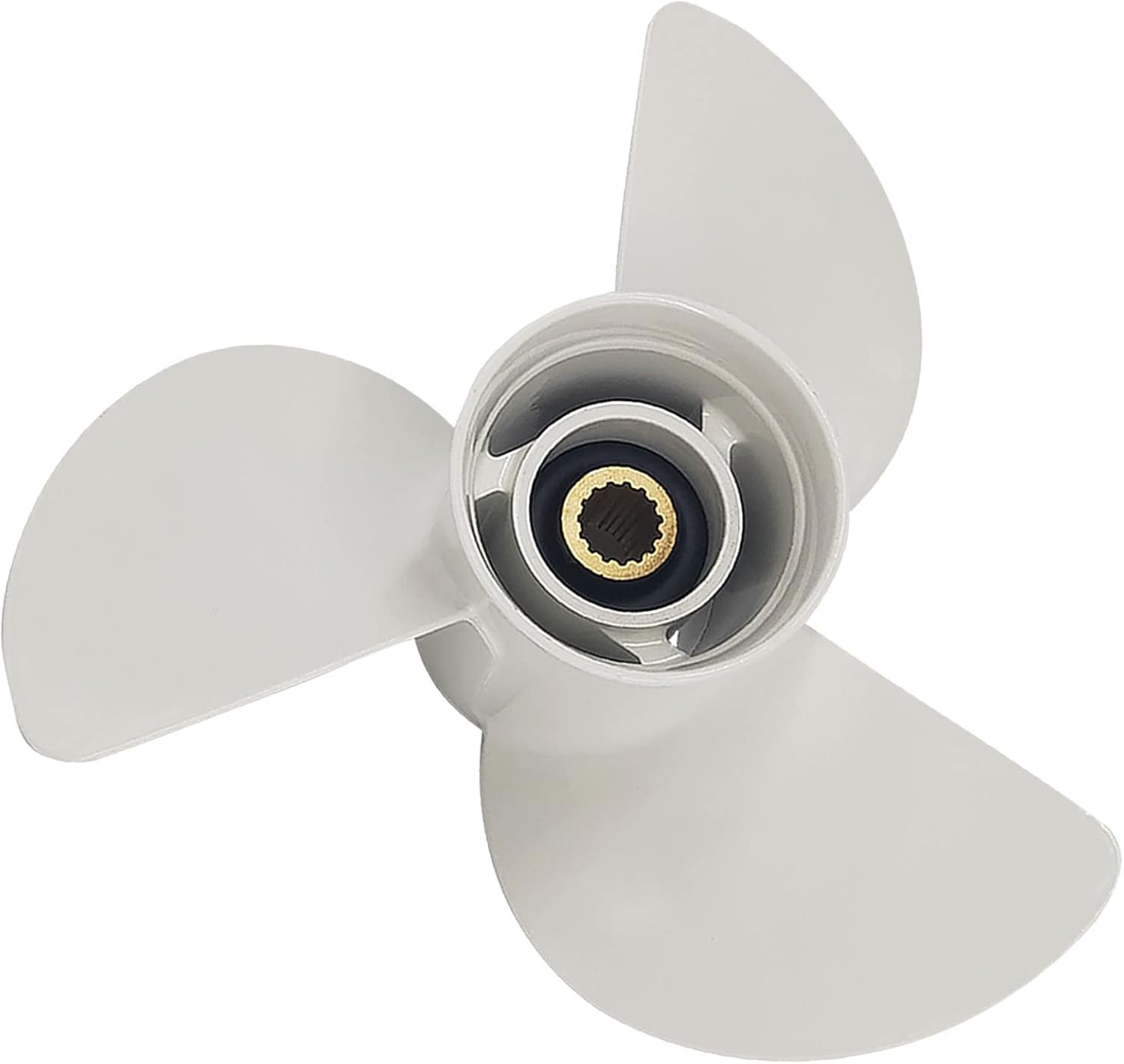 FAWAY 13 1/2x15-K Boat Motor Aluminum Propeller 6E5-45947-00-EL - Compatible with Yamaha Outboard Engines 60HP 70HP 75HP 80HP 85HP 90HP 115HP 130HP 15 Tooth-RH - Aluminum Outboard Propeller