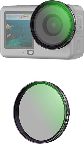 Miniatura 21 de NEEWER Juego de filtros ND compatible con DJI Osmo Action 3/4/5 Pro, paquete de 6 ND8+ND16+ND32+ND64+ND1000+CPL Accesorios de cámara de acción