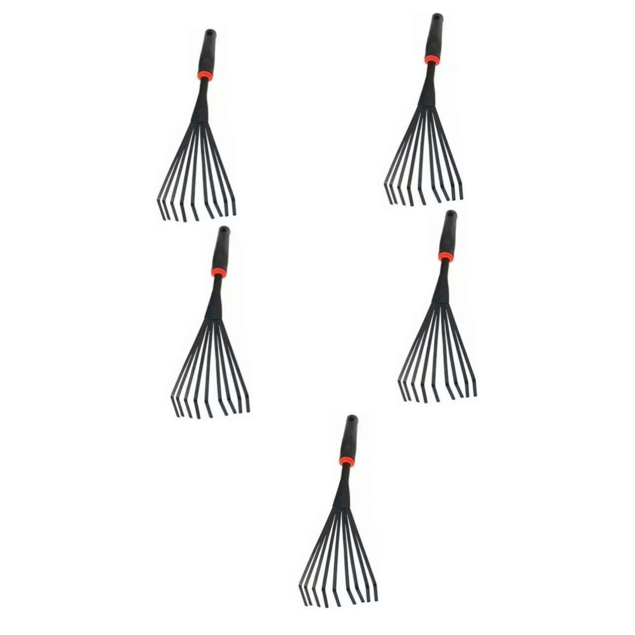 BESTonZON 5 Stück Handrechen Gartenwerkzeug mit Ergonomischem Griff für Gartenarbeit Camping und Outdoor Aktivitäten Robust und Langlebig und Vielseitig