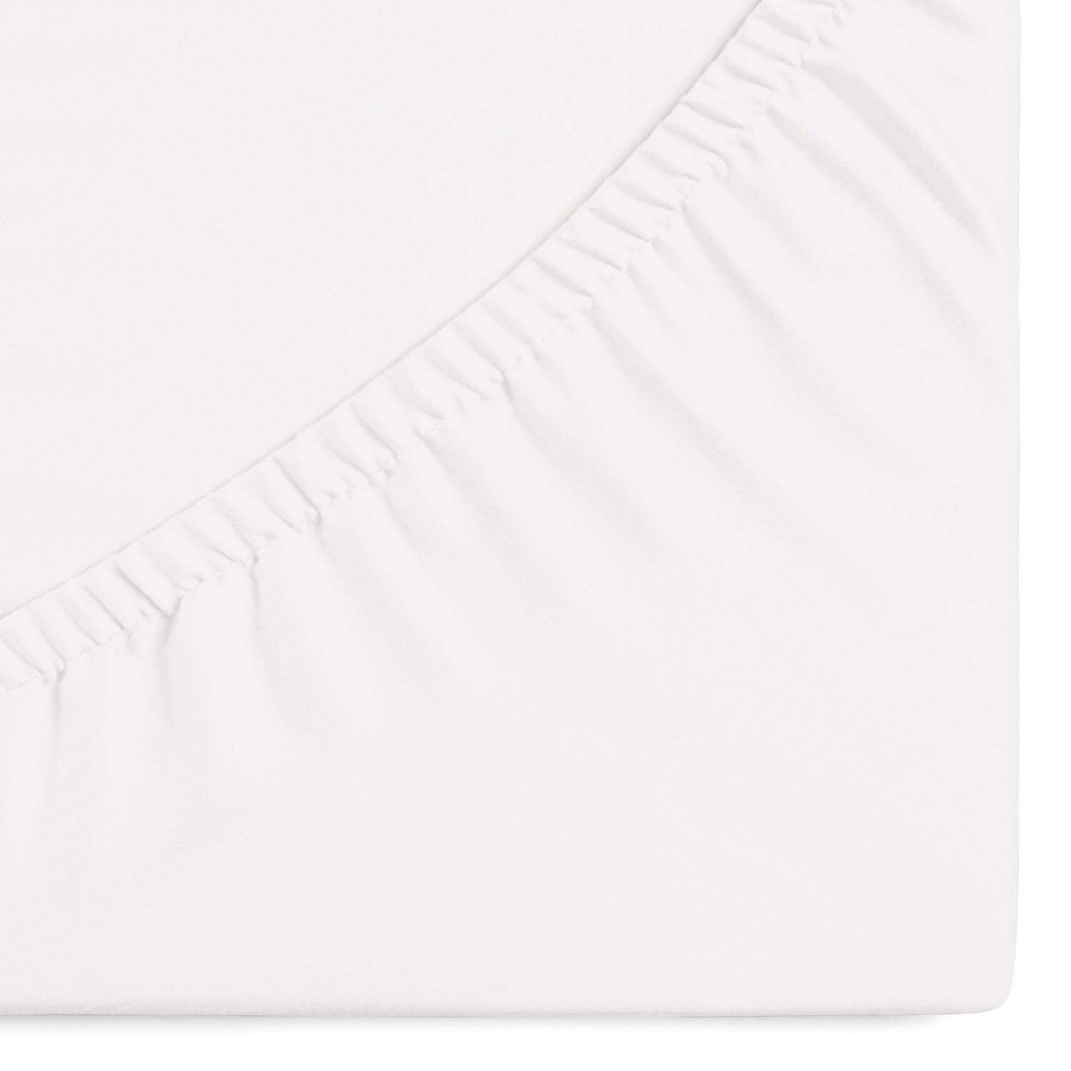 Burrito Blanco Adjustable bottom sheet 100% Cotton A8 for large double bed 200x200 cm (More, Color White, Ancho de 200 cm - Image 2
