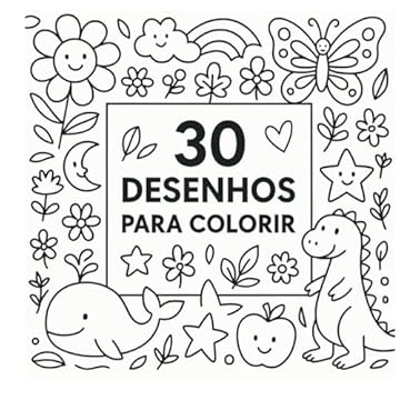 Capa do livro 30 desenhos para colorir (Portuguese Edition)