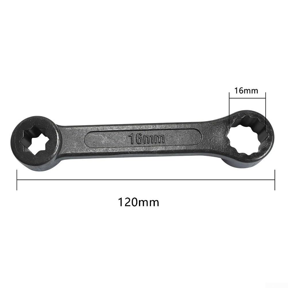 Juego de llaves tubulares de 16 mm y 17 mm con ángulo especial para Mercedes-Benz W140 W210 W202 W126 W124 herramientas de acero para herramientas, color negro