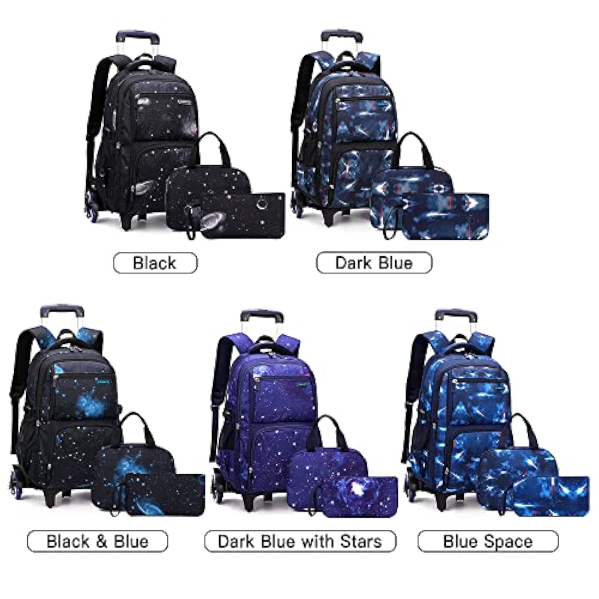Kids Rolling Backpack for Boys and Girls, Wheeled School Bag