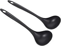 Vista 1 de Cucharón de sopa de plástico, 2 cucharas de sopa de plástico, cuchara china asiática japonesa para aperitivo, cuchara de arroz, ramen, fideos