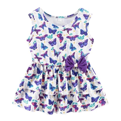 Image of Girls 2 Piece Outfit Summer Short Set Sleeveless Bow Knot Tank Top and Shorts Cute Clothes for Toddler Girls