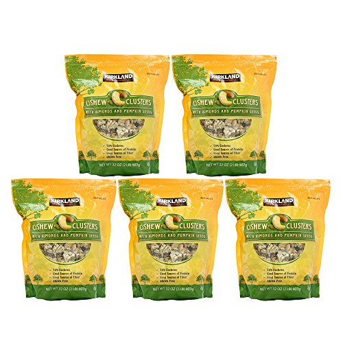 Kirkland Signature Cashew Clusters, 2 lbs (5 Pack)