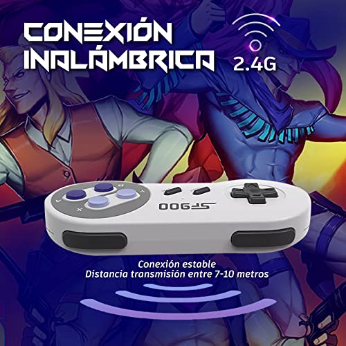 Consola-retro-SF900-Snes-mini-inalambrica-Incluye-conexion-HDMI-926-juegos-preinstalados-Posibilidad-de-anadir-mas-juegos-Formato-43-169-preseleccionable-Funcion-guardado-de-partida