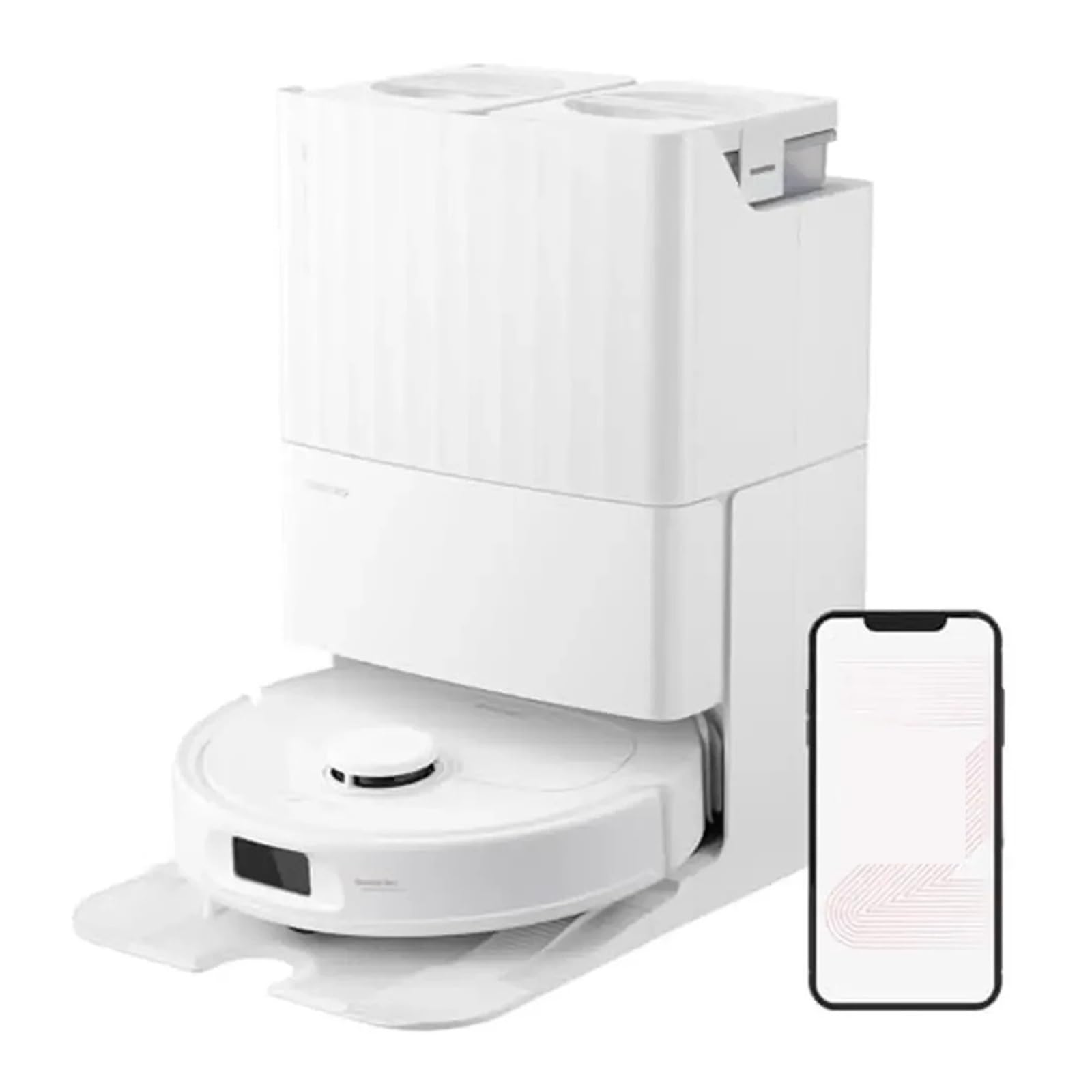 EWsdsfs Robot Vacuum Mop Self-Drying Auto Washing 7000Pa Suction Refilling 10mm Lifting 200RPM Dynamic Dual Spinning Mops