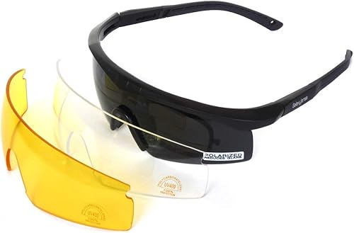 Miniatura 6 de GALAXYLENSE Estados Unidos MIL-PRF-3101 Combat Tactical Militar Ojo Balístico Eye SHIELD Shooting Sport Gafas de sol W3 Color Negro Lentes