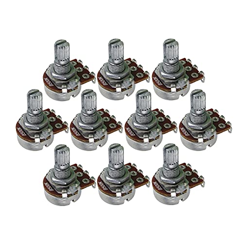 IKN Mini Pots de guitare B500K-ohm Cône linéaire à arbre fendu grossier moleté 15mm potentiomètres avec baïonnette, 10… - Les Beatles, Paul McCartney, John Lennon, RIngo Starr, George Harrison IKN Mini Pots de guitare B500K-ohm Cône linéaire à arbre fendu grossier moleté 15mm potentiomètres avec baïonnette, 10…