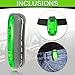 Sumind Reflective Running Gear Set Include 2 Pieces LED Safety Lights and 4 Reflective Bands for Wrist Arm Ankle Leg Straps Tape High Visibility Bands Strobe Running Light for Woman Men