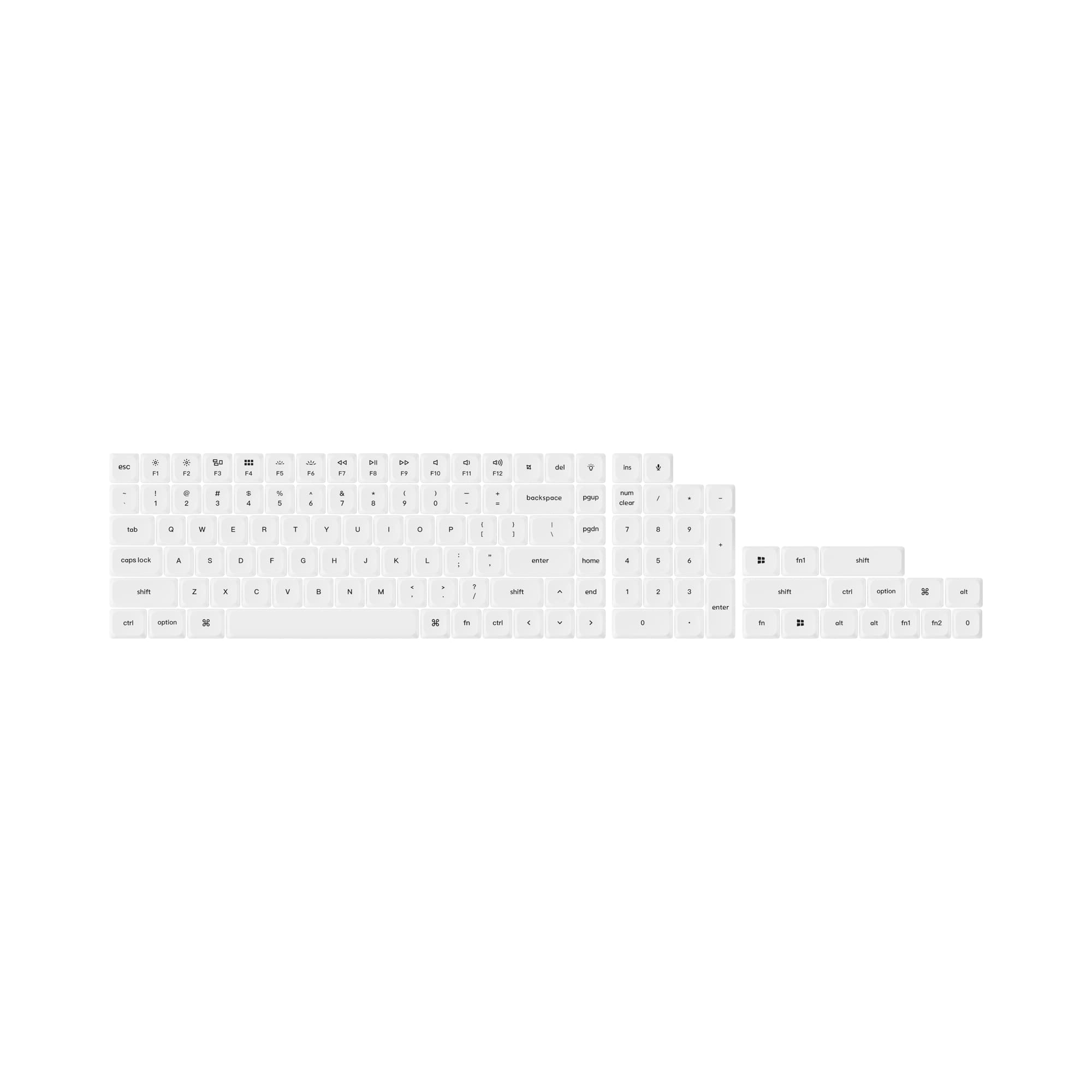 Amazon | Keychron 目立たないダブルショットPBTキーキャップ