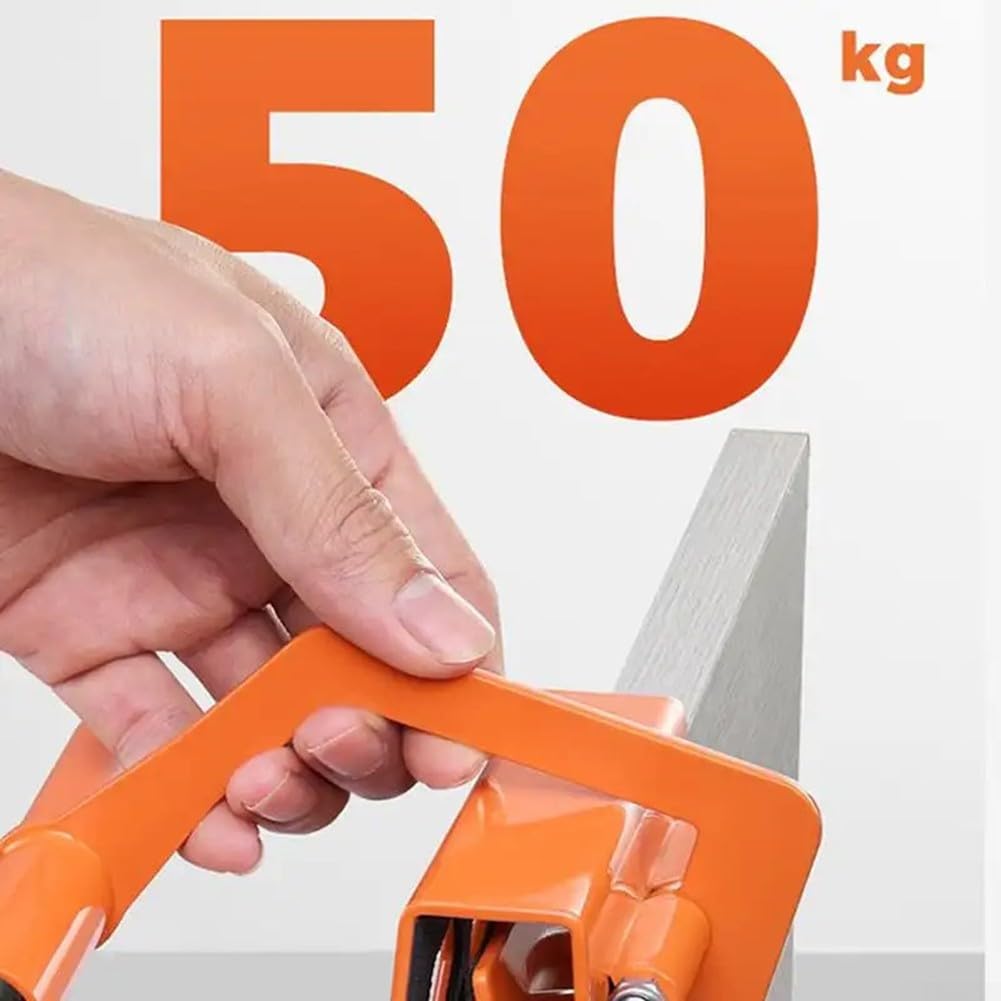Pinza per il supporto del pannello, morsetto di sollevamento antiscivolo in acciaio inox con ganascia autoregolante, serraggio rapido, strumento di sollevamento della tavola in legno, fino a 50 kg di