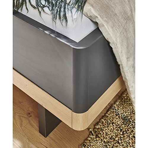 Lomadox Schlafzimmer Möbel Set, 4-teilig (ohne Beleuchtung!), in Graphit mit Artisan Eiche Nb. – Bild 5