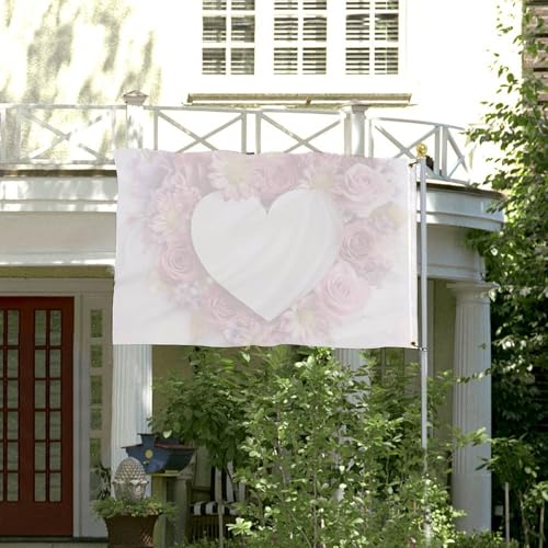 Drapeaux de jardin en cœur pour décorer vos fêtes en plein air - 4