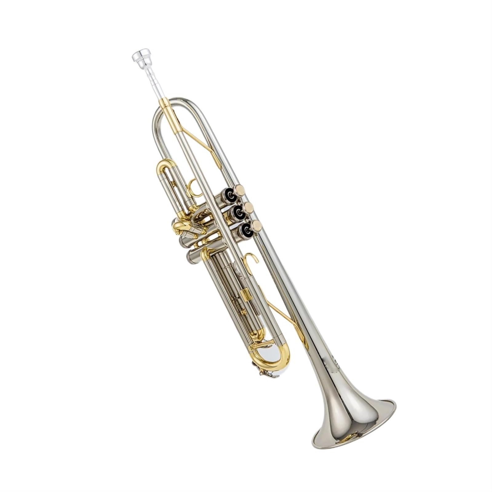 Trąbka Dorosła Trąbka Bb B Flat Mosiądz Srebrny Pozłacany Profesjonalny Instrument Muzyczny Trąbka Ze Skórzanym Etui