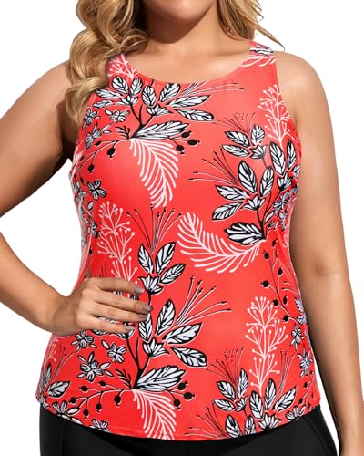 Holipick High Neck Tankini Top Bathing Suit Tops for Women Tummy Control Tank Tops Swimsuits4