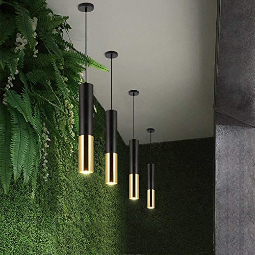 Lámpara colgante moderna LED de tubo largo cilíndrico ajustable 3