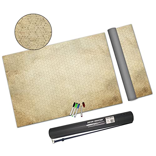 Dungeon Grid Game Mat | IMPRESCINDIBLE Accesorio para Juegos de rol - Batallas – Juegos de Mesa | Compatible con D&D, Pathfinder y Warhammer | Reutilizable, Durable Y PORTÁTIL