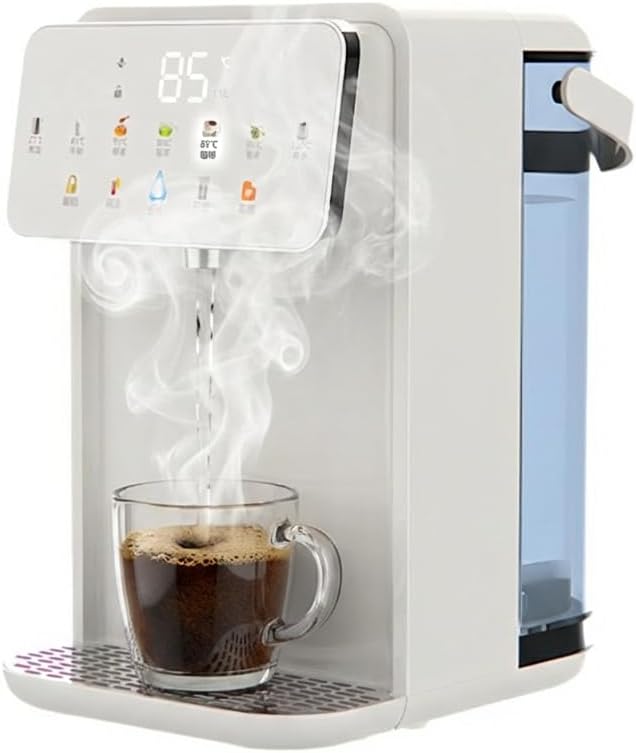 Electric Hot Water Dispenser for Counter, No Installation, 3.5L Water Boiler & Warmer with Carry Handle, Adjustable Temp & Volume, Smart Color Display for Kitchen, Home & Office,0.92Gal/3.5L,White