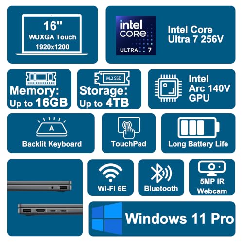 Image of HP OmniBook X Flip 2-in-1 Laptop 16 inch WUXGA IPS Touch (400nits) Intel 8-core Ultra 7 256V (Up to 47 Tops) 16GB DDR5 1TB SSD for Creator Designer Professional Business Win11Pro ICP Hub
