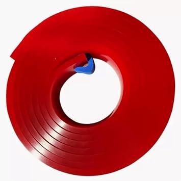 12FT 3.66m Flat Mouth Ink Printing Scraper Strip,Silk Screen Printing Squeegee Rubber 55-90 Option Flat Mouth, Red, 55W 50mm x H 9mm