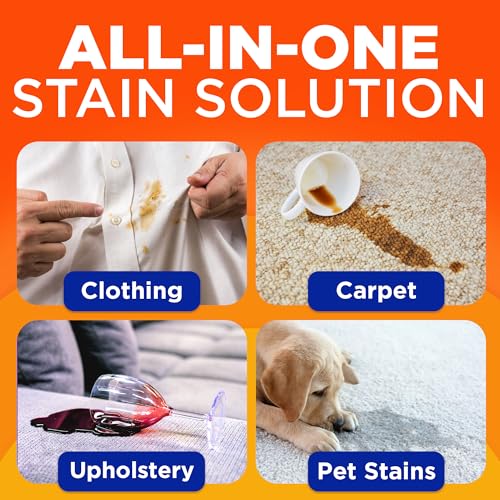 Tide Laundry Stain Remover Spray with Oxi | Stain Remover for Clothes, Carpet, Upholstery, Pet Bedding, & More | Stain Treater Spray for Tough Stains from Wine, Coffee, Grease | 22 Fl Oz (Pack of 4) - image 3