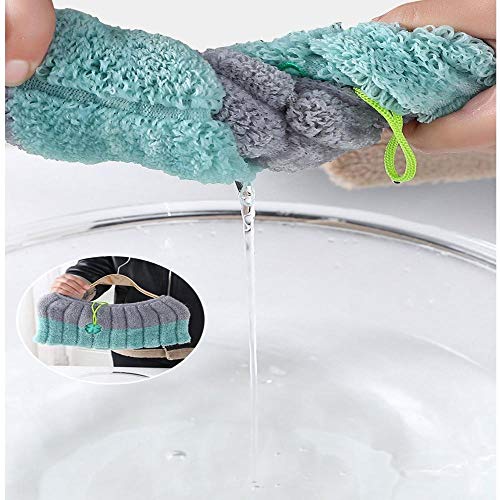 3Pieces Toilet Seat Cover Pads with Handle Toilet Lid Cover Cushion Soft Thicker Stretchable Washable Fits All Oval Toilet Seats (Pink, Green, Grey)