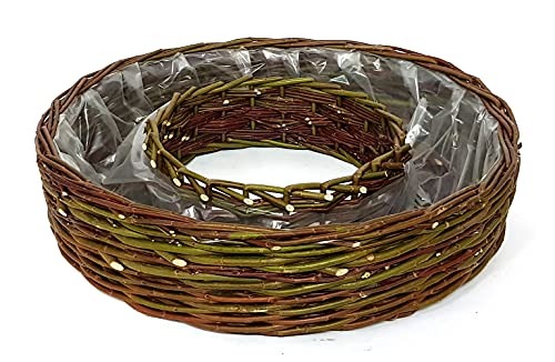 Tigana Pflanzring aus ungeschälter Weide mit Folie ausgelegt (Ø 50 cm)
