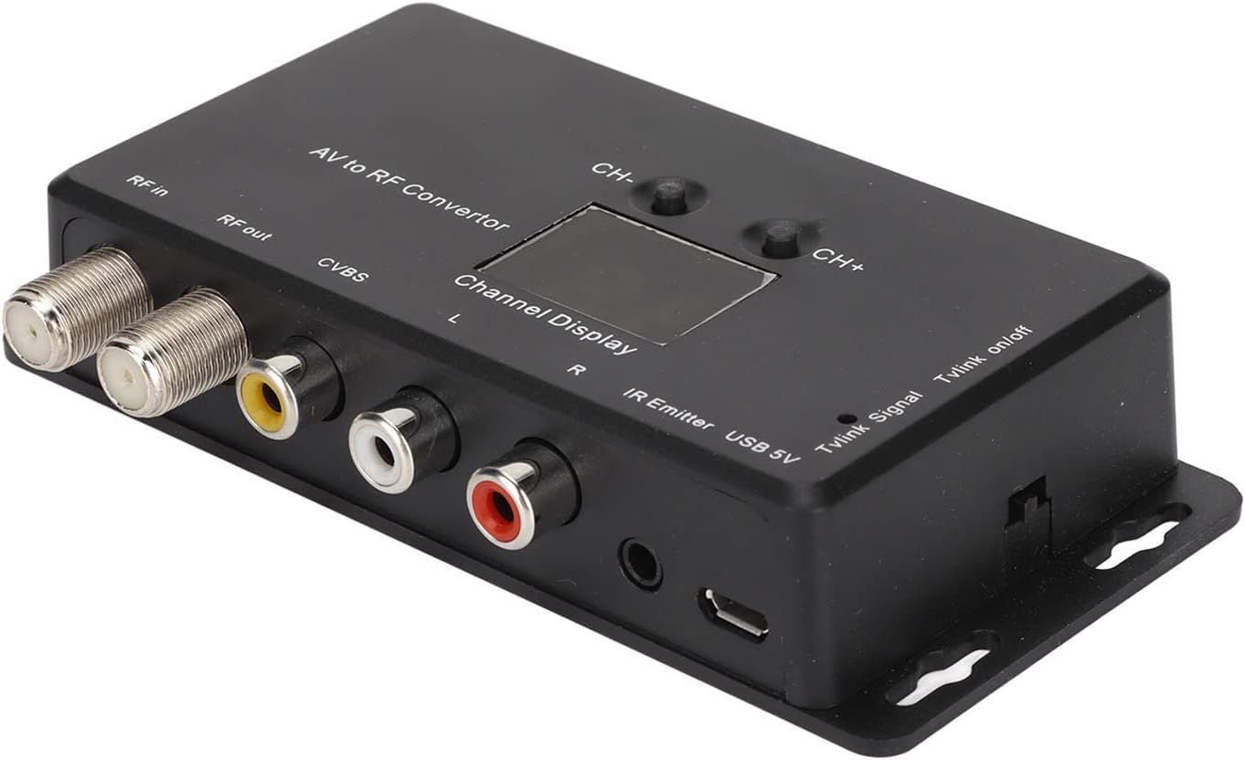 AV To RF Converter, Optional TV Link Modulator Sturdy for A V Sources for Set Top Boxes