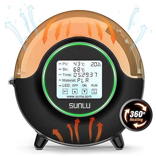 SUNLU Caja de Secado de Filamento para Impresora 3D, Actualización FilaDryer S2, Manténgase Seco durante Impresión 3D, Calefacción 360°, Almacén de Filamento, Soporte de Filamento, Negro | Ya disponible en tu tienda friki favorita! En mundofriki.es!