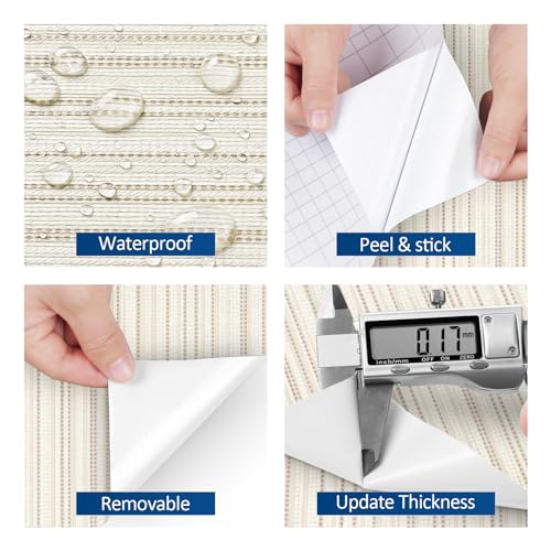 Papier peint texturé lin beige pour masquer imperfections mur