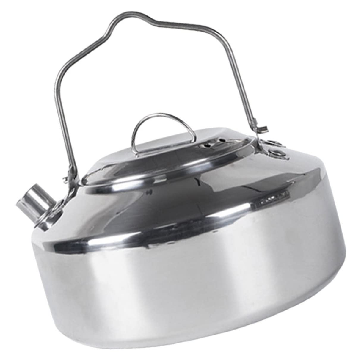 Alipis Sturdy Stainless Steel Travel Kettle Large Capacity Camping Stovetop Pot Perfect for Tea Coffee Milk Outdoor Adventure