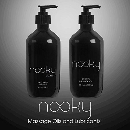 Nooky Massage Oil with 100% Premium Natural Ingredients. Relaxing Essential and Sweet Almond Oils for Massaging 16 ounces
