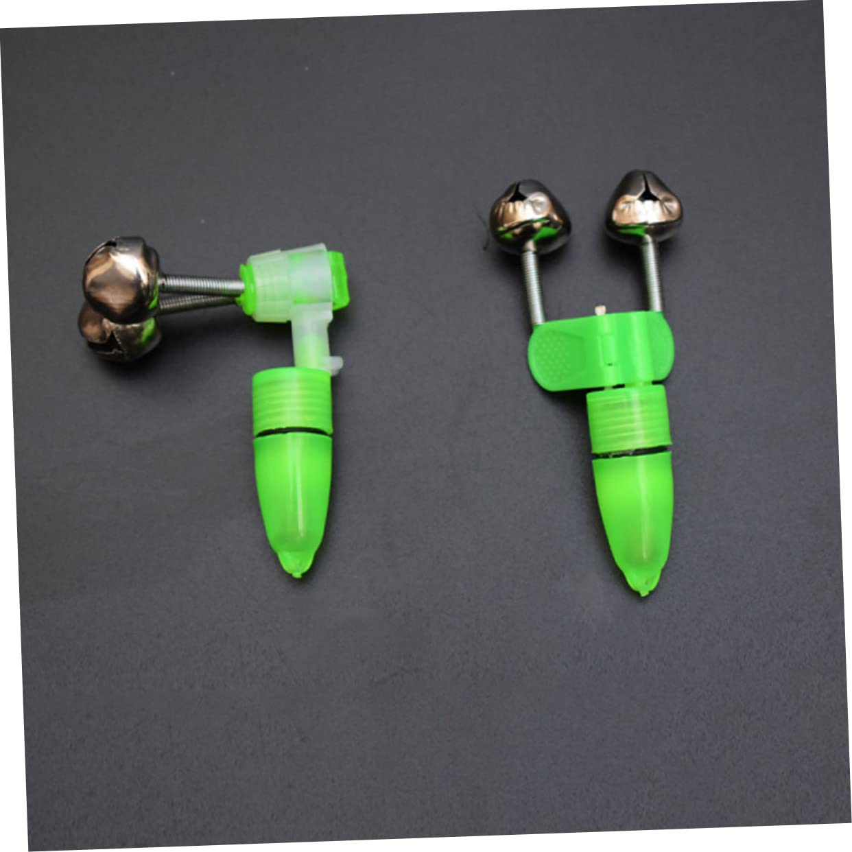VANZACK 30Pcs Night Fishing Twin Bells Sound Alert Indicators for Fishing Rods Durable and Material Supplies