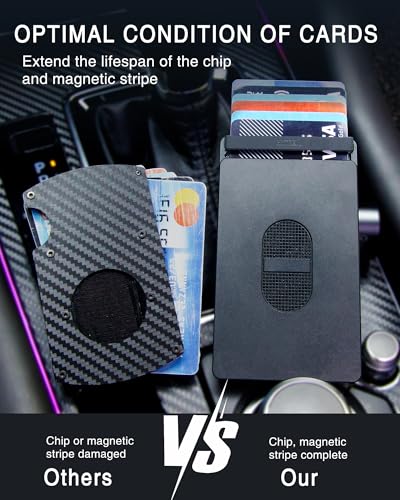 Pop-Up Wallet for Men,Slim Aluminum Wallet, Metal Wallet with RFID Blocking, Men's Front Pocket Wallet, Card Holder Wallet4