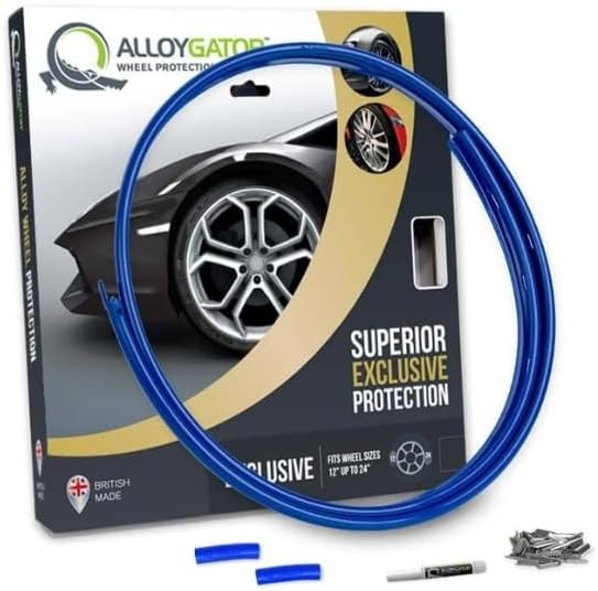 AlloyGator Single Replacement Profile (Blue) - Only for 1 Wheel | Fits Up to 24" Wheels | Protects Against Kerb Rash | Adhesive Free Car Exterior Accessory