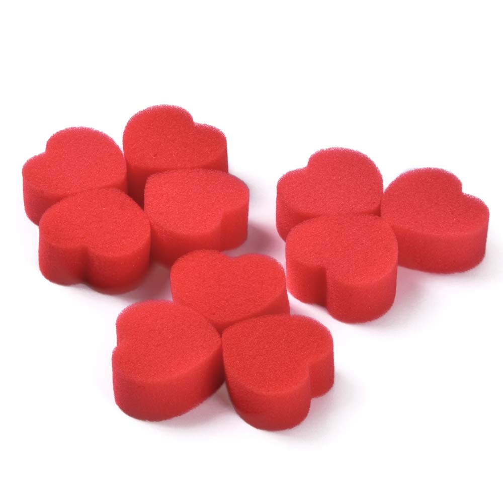 10 Pcs Sponge Hearts Magic Tricks Red Sponge Ball Magic Accessories for Magicians Close up Appearing/Vanish Magic Illusion Gimmick Props