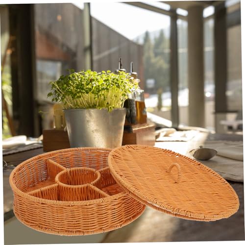 Bandejas para platos de refrigerio en vid tejida contra el desorden 4