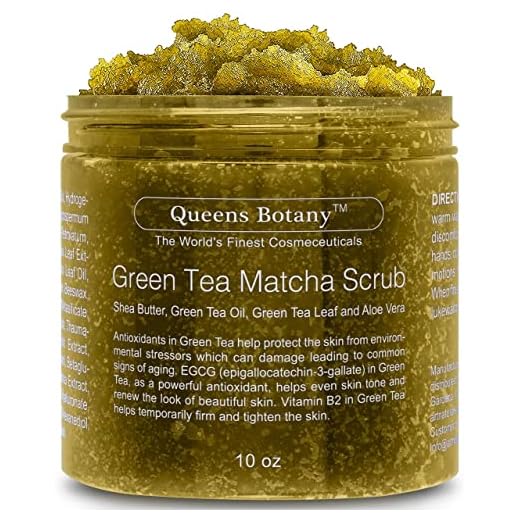 Green Tea Matcha Sweet Scrub - Moisturizing Shea Butter, Aloe Vera & Nourishing Body Oils - Exfoliating Salt Scrub For Body - Win Against Aging, Stretch Marks, Acne & Dead Skin Scars- 10 oz