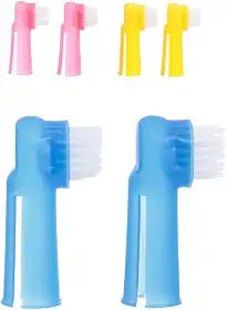 PET Escova Dental Para Cães E Gatos Kit Com 2 Unidades Cores Sortidas