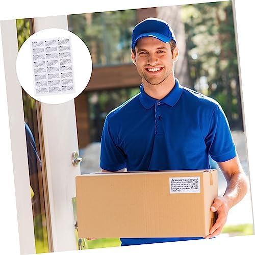 NUOBESTY 1000 kendinden yapışkanlı boğulma uyarı çıkartması, nakliye ambalajları için, dayanıklı malzeme, beyaz, 65 x 35 mm, çocuk güvenliği için gönderim etiketleri - Görsel 3